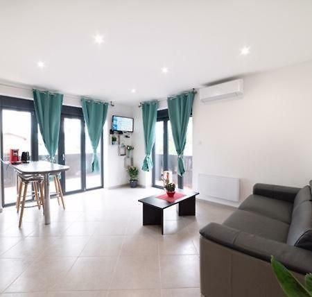 Blue Purple Grand Stade Apartment Meyzieu Bagian luar foto